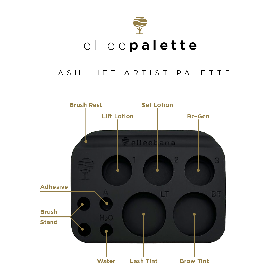 Elleebana ElleePalette Silicone Palette | Non-Slip Mixing Palette for Lash Lift Lotion, Tint & Brow Lamination