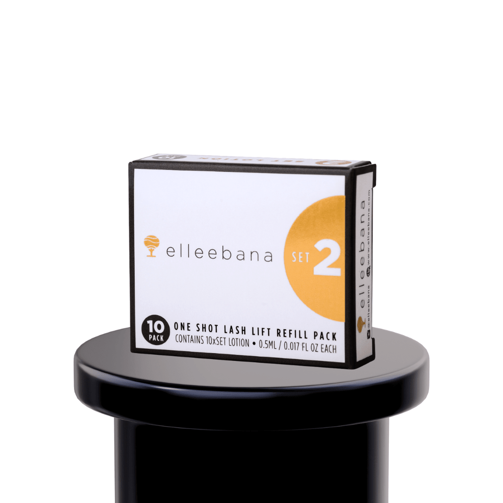 One Shot Elleebana Lash Lift Step 2 Only Set Lotion Refill | Professional Eyelash Setting Sachets (10 Pack)