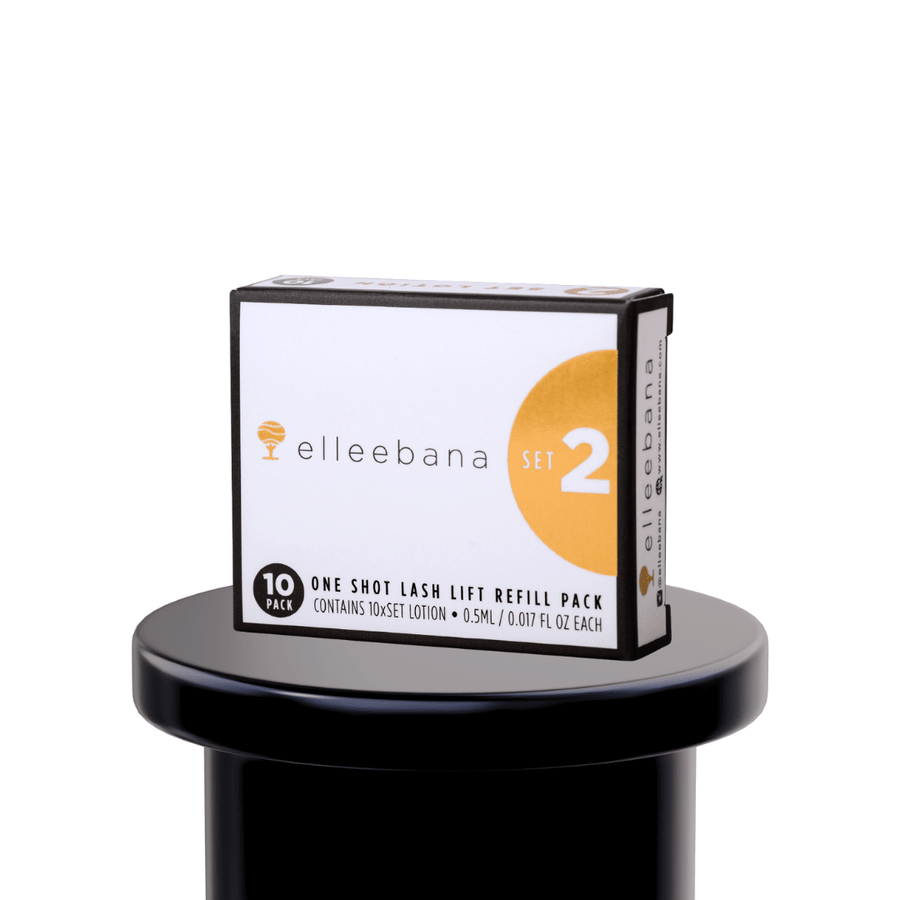 One Shot Elleebana Lash Lift Step 2 Only Set Lotion Refill | Professional Eyelash Setting Sachets (10 Pack)